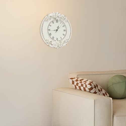 European Style Resin Wall Clock, Retro Silent Clock - Image 7