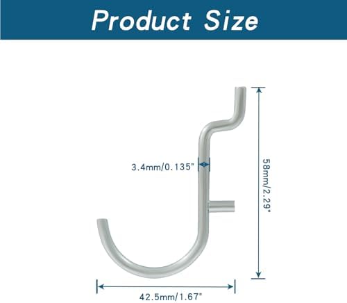 Metal Pegboard J Hooks - Image 2