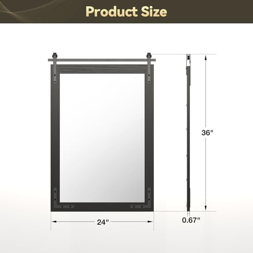 Brightify Farmhouse Mirror for Bathroom Sink - Image 3