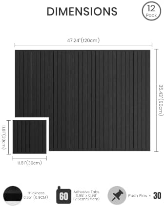 Bumusty 48"x 36" Large Felt Bulletin Board Tiles - Image 2
