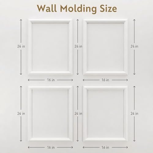 Peel and Stick Molding 4Set 16X24IN, Picture Frame Molding Paintable - Image 2