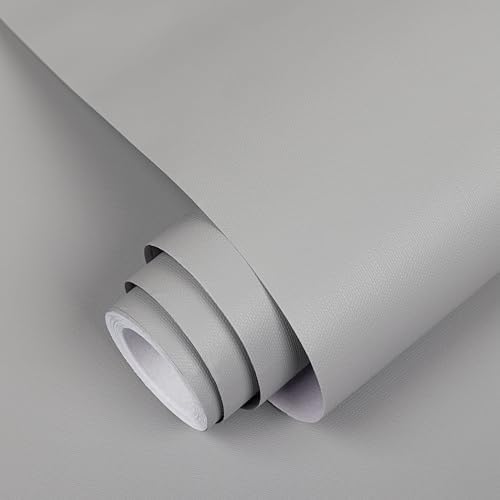 Abyssaly Light Grey Wallpaper Peel and Stick Self-Adhesive Removable Grey by Abyssaly