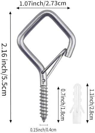 100 PCS 304 Stainless Steel Eye Screw Hooks - Image 2
