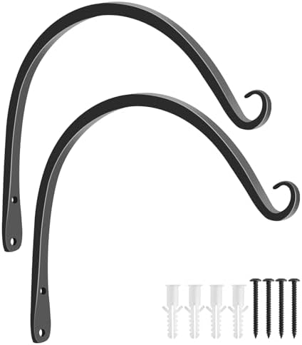 FEED GARDEN 2 Pack 10 Inch Hanging Plant Bracket Wall Hooks Decorative Plant by FEEDGARDEN