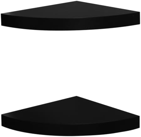 AHDECOR Black Corner Shelves, Modern Floating Corner Shelf - Image 5
