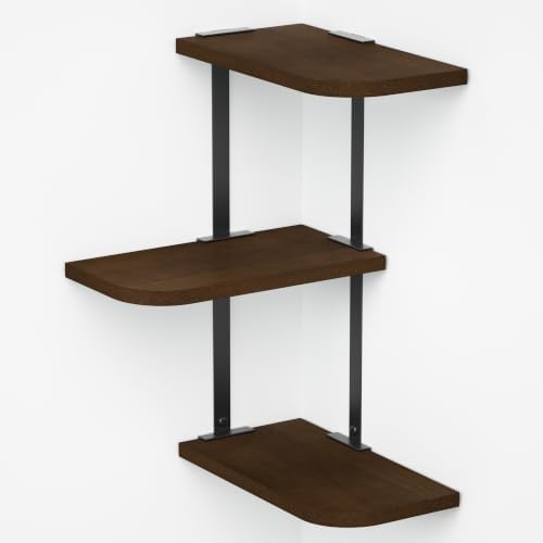 Love-KANKEI Corner Wall Shelf 3 Tier, Solid Wood by Love-KANKEI
