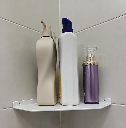 8 Inch White Floating Corner Shelf Wall Mounted, Triangle Wall Shelf - Image 5