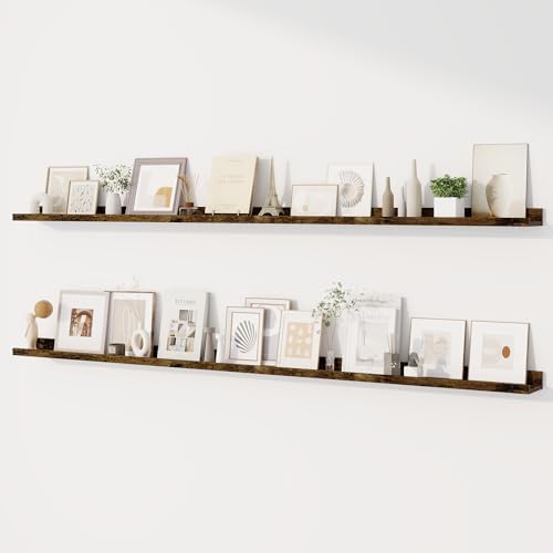 Dreamland Picture Ledge Shelf for Wall, Floating Shelves Set of 2, 72 inch Long by Dreamland
