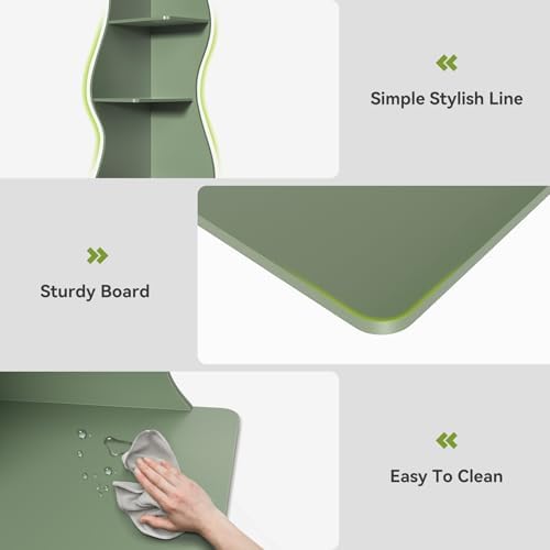 LITTLE TREE Small Corner Shelf, Modern 5-Tier Wall Corner Bookshelf, Stylish - Image 6