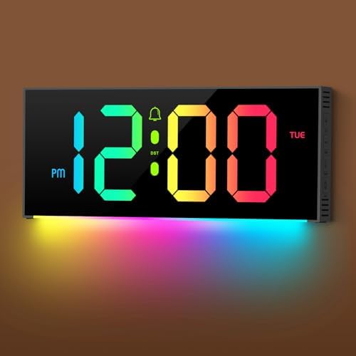 Large Digital Wall Clock 12", Digital Clock by DigitalAlarmClocks