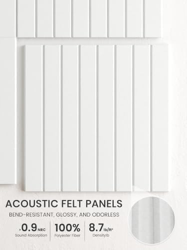Bumusty 36"x 24" Large Felt Bulletin Board Tiles, Cold White - Image 3