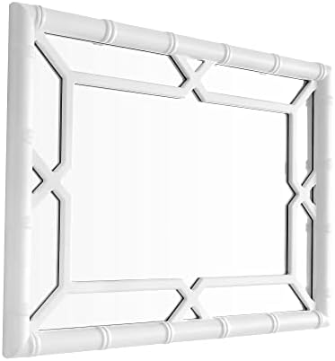 Bamboo-Look Solid Wood Window Pane Mirror 23" X 31" - Image 3