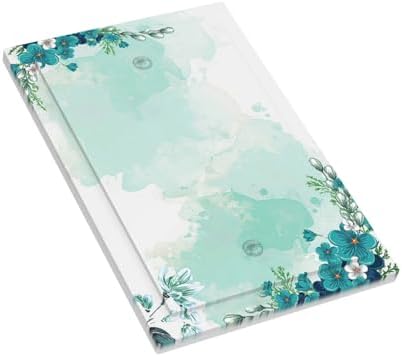 Light Switch Cover Plate Blue Green Flowers Light Green Watercolor Patterns 1 - Image 3