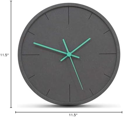Stephanie Imports Modern Minimalist Dark Concrete Silent Wall Clock - Image 6