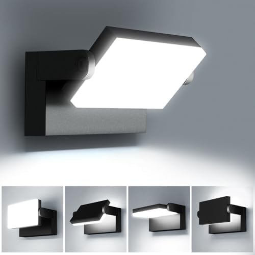60W LED Outdoor Wall Lights 360° Rotatable 5000K IP65 by DreamEeve