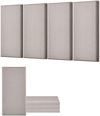 VEVOR 4 PCS Acoustic Panels, 2 inch Thick 23.6 x 11.8 inch Fiberglass Sound by VEVOR