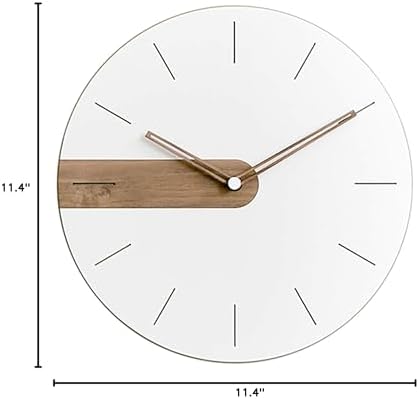 Stephanie Imports Modern Minimalist Exposed Wood Silent Wall Clock - Image 7