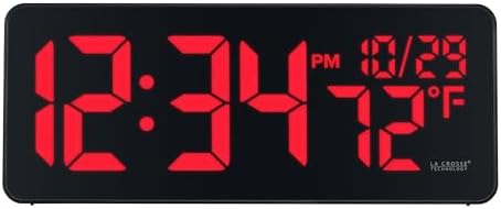 La Crosse Technology 513-1411R Red Digital LED Wall Clock by LaCrosseTechnology