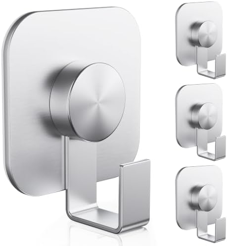 Aikzik 4 Pack Large Heavy Duty Wall Hooks - 26lb Max by Aikzik