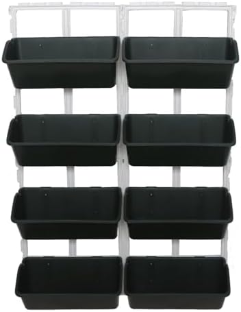 8 Pots Hanging Planter Stand, 26.3*7.3*36.6 In Vertical Garden Wall Planter by Unknown