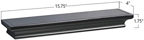AHDECOR Black Floating Shelves, Modern Wall-Mounted Shelves - Image 3