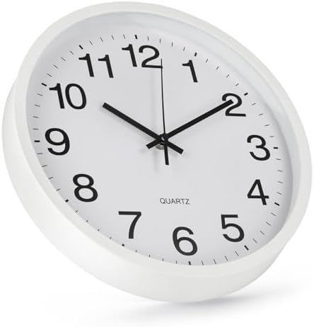 Wall Clock Modern Simple Style Round Plastic Decor Clock Non-Ticking Silent - Image 2