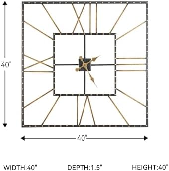 Signature Design by Ashley 40" Square Metal Wall Clock - Image 5
