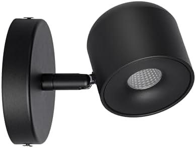 Aisilan Black 7W Dimmable Modern Wall Sconce Fixture LED Adjustable Wall by AisilanLighting