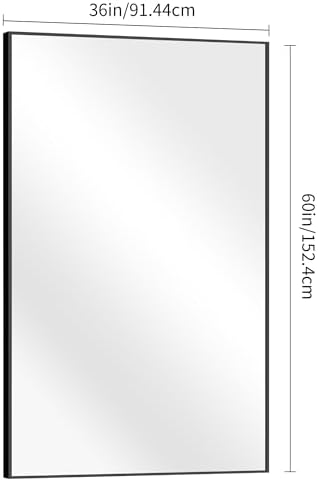 DESBING Black Bathroom Mirror for Wall, 60x36 Inch Rectangle Mirrors - Image 4