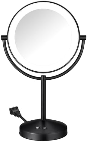 Conair LED Vanity Mirror, Double-Sided, 10x Maginification, Matte Black by conair