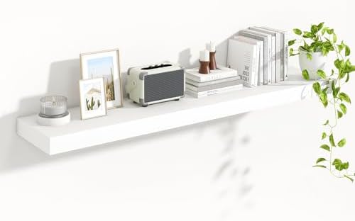 Heimlove Floating Shelves 55.1" W x 10.3" D White Set of 1 by Heimlove