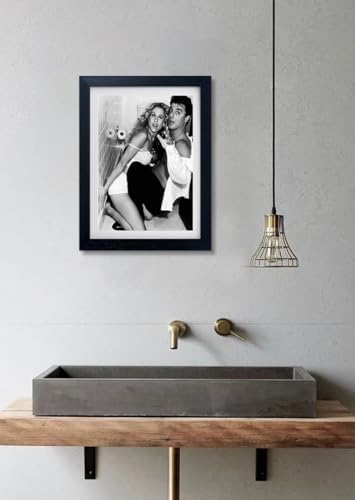 Carrie and Mr Big in Toilet Decor Framed Black and White Bathroom Wall Art - Image 5