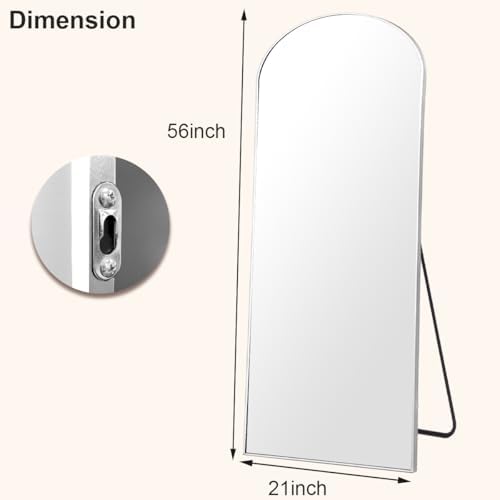 HARRITPURE 56"x21" Arched Full Length Mirror Floor Mirrors - Image 5
