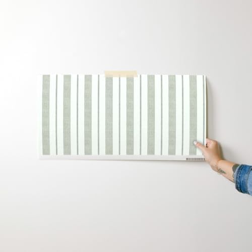 Spoonflower Ticking Stripes Peel and Stick Wallpaper - Image 7