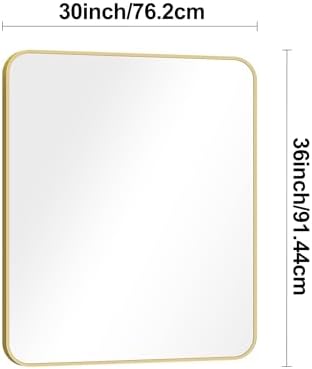Gold Bathroom Mirror, 30x36 inch Wall Mirror - Image 7