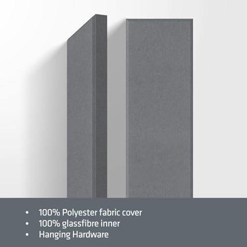 2” Thick Acoustic Panels with Hanging Brackets to the Wall, Light Grey - Image 6