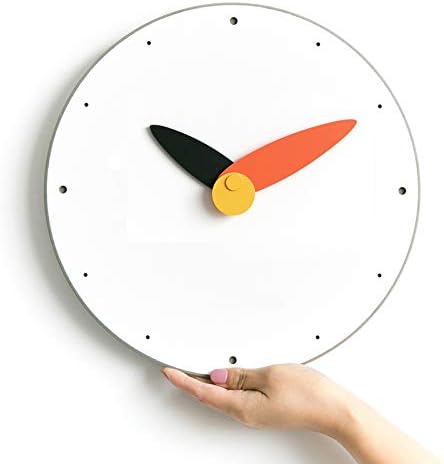 Stephanie Imports Modern Minimalist Orange & Black Wall Clock - Image 4