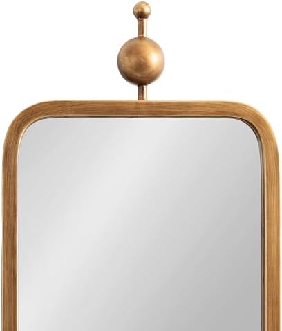 Kate and Laurel Kasota Traditional Slim Panel Wall Mirror, 9 x 36, Antique Gold - Image 6