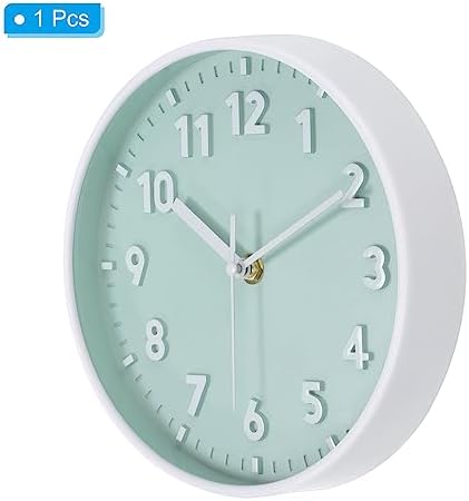 PATIKIL 8 Inch Wall Clock, 3D Number Quartz Battery Operated Silent Non-Ticking - Image 3