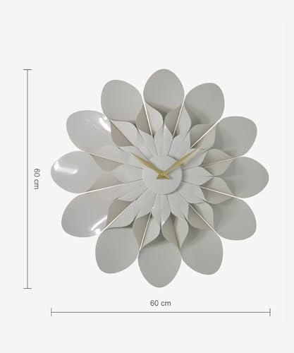 ARCHI Floro - The Blooming Elegance Grey Flower Wall Clock - Image 4