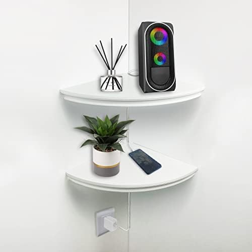 Floating Corner Wall Shelves Radial Wood Mounted Display Shelf by NiHaoDecor