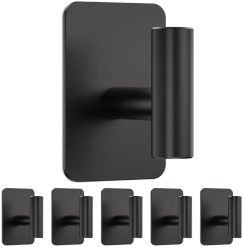 6 Pack Heavy Duty Adhesive Hooks - 26lb Max by Eowihor