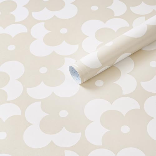 Ismoon Geometric Peel and Stick Wallpaper Boho Begie Contact Paper 17.3''x197'' by Ismoon