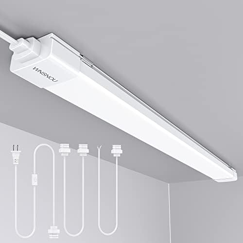 WNSNOU LED Shop Light With Plug, 4FT Waterproof Linkable Tube, 36W Cabinet by WNSNOU
