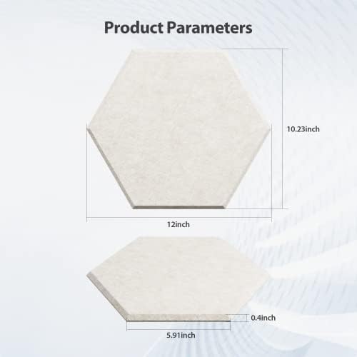 12 Pack Hexagon Acoustic Panels Self Adhesive Sound Proof Foam - Image 6