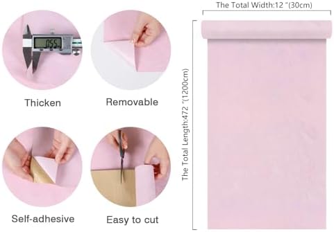 CHIHUT 12”x472” Pink Drawer Liner - Image 7