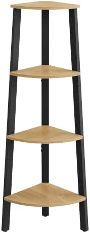 VASAGLE 4-Tier Corner Shelf Stand, Modern Ladder Shelf by VASAGLEbySONGMICSHOME
