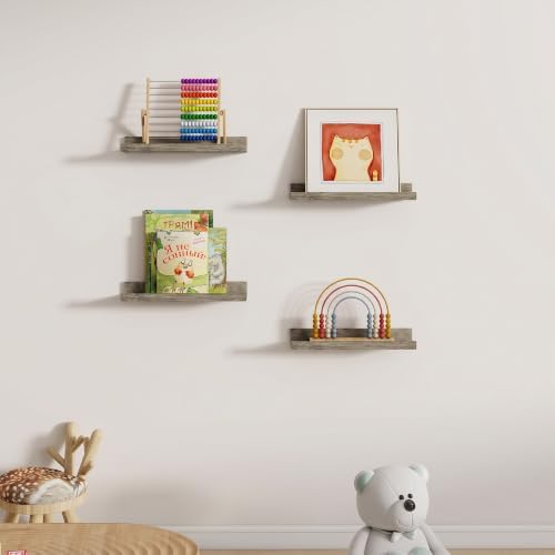 Dreamland Picture Ledge Shelf for Wall, Floating Shelves Set of 2, 16 inch Long - Image 5
