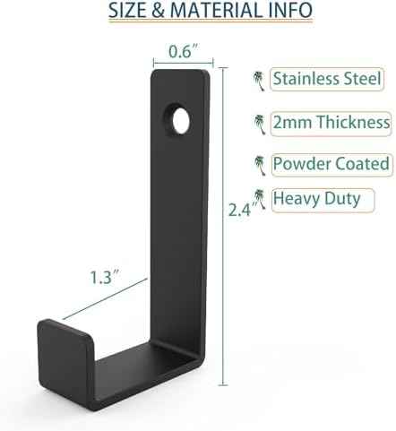 Hooks for Hanging Stainless Steel Heavy Duty Coat Hook Wall Hooks Robe Hanger - Image 3