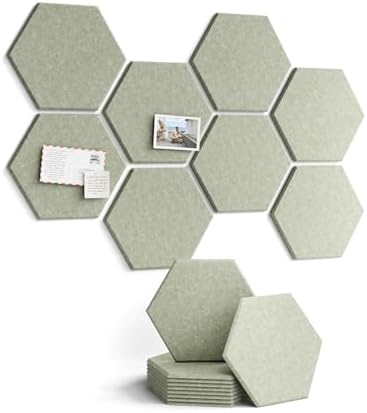 Fluxynara 8-Pack Hexagon Felt Bulletin Board Tiles by FLUXYNARA